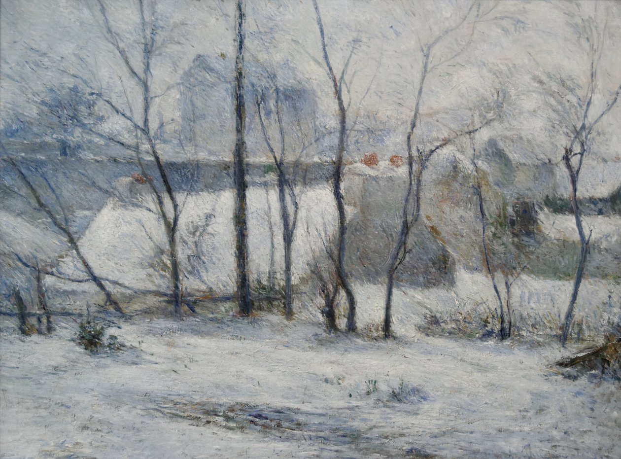Zahrada pod sněhem, 1879 od Paul Gauguin