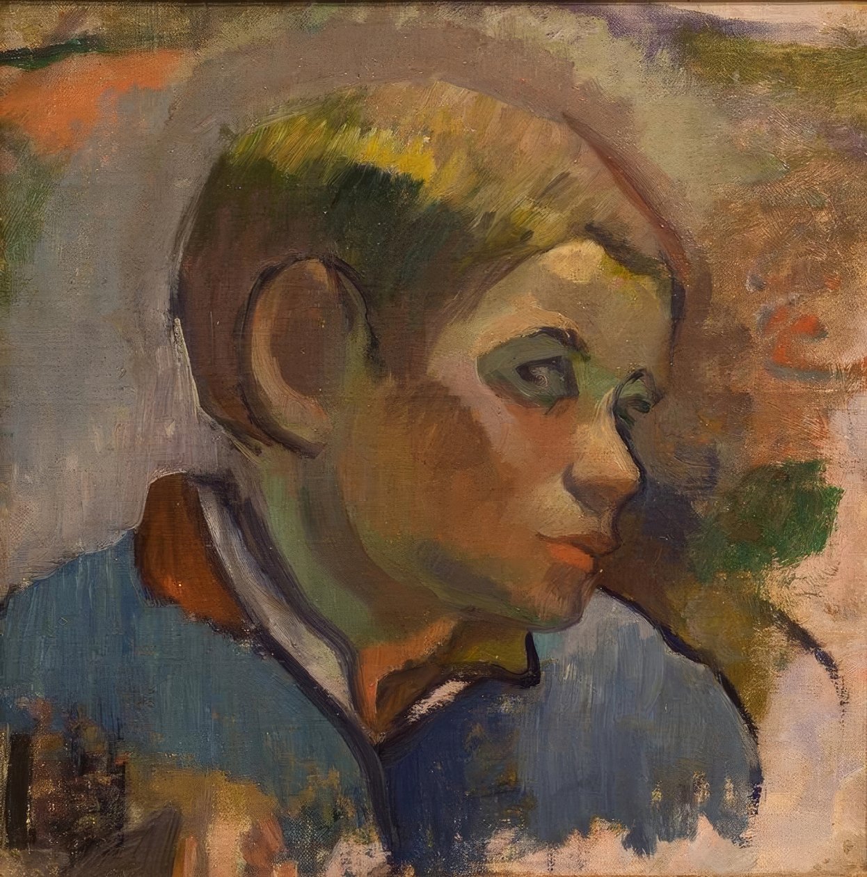 Hlava farmářského chlapce od Paul Gauguin