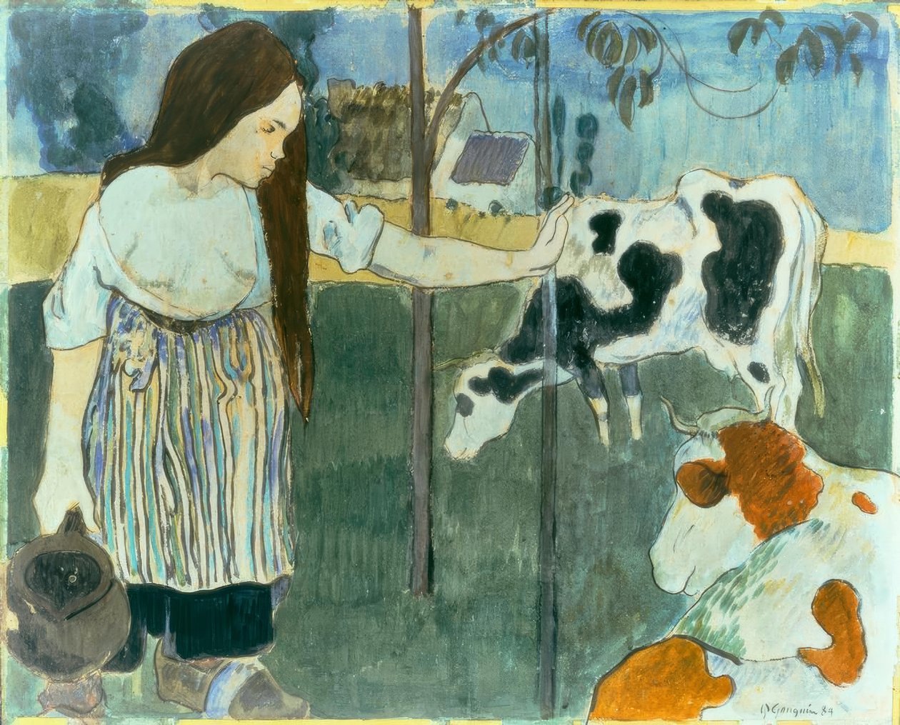 Pasáček krav od Paul Gauguin