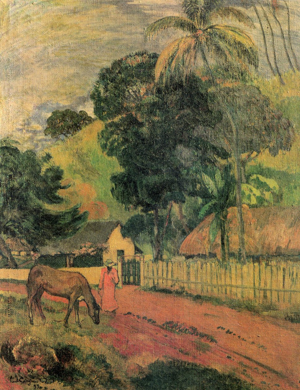 Krajina (kůň na cestě) od Paul Gauguin
