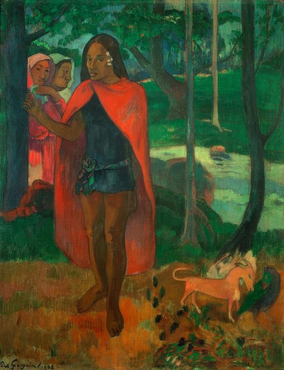 Čaroděj z Hiva Oa nebo Markýz s červeným pláštěm od Paul Gauguin