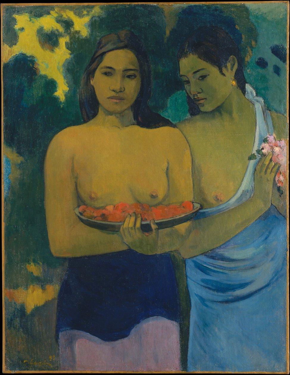 Červeně kvetoucí kozy od Paul Gauguin