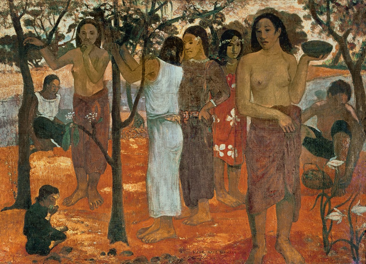 Nave Nave Mahana (Lahodný den), 1896 od Paul Gauguin