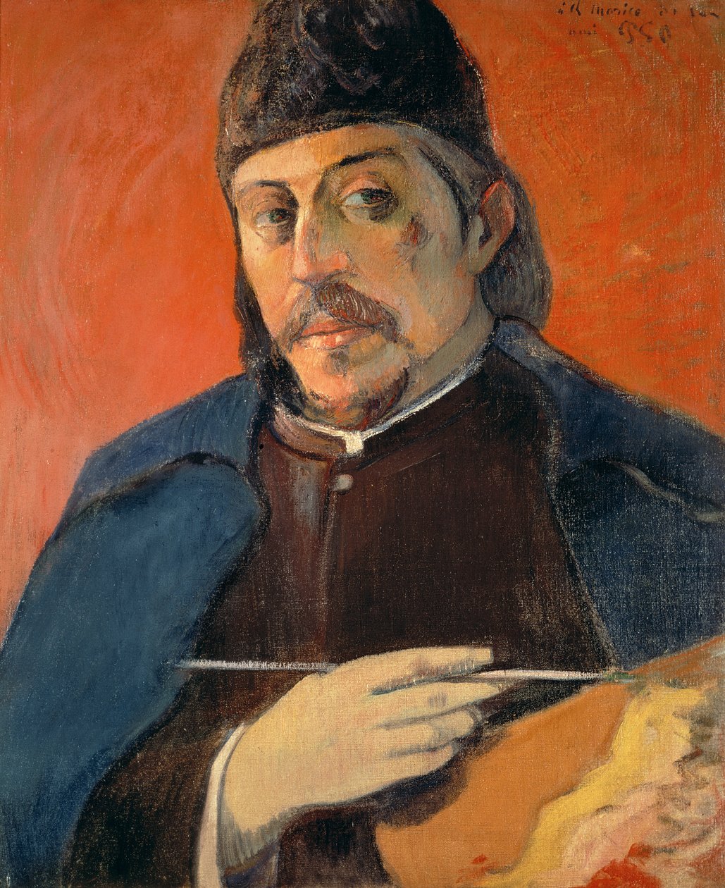 Autoportrét s paletou, 1893-94 od Paul Gauguin