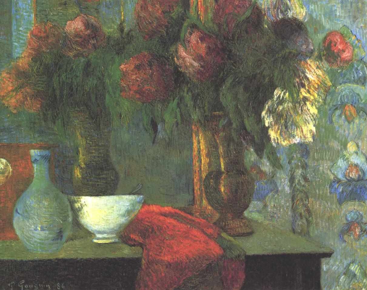 Zátiší s bílou mísou od Paul Gauguin