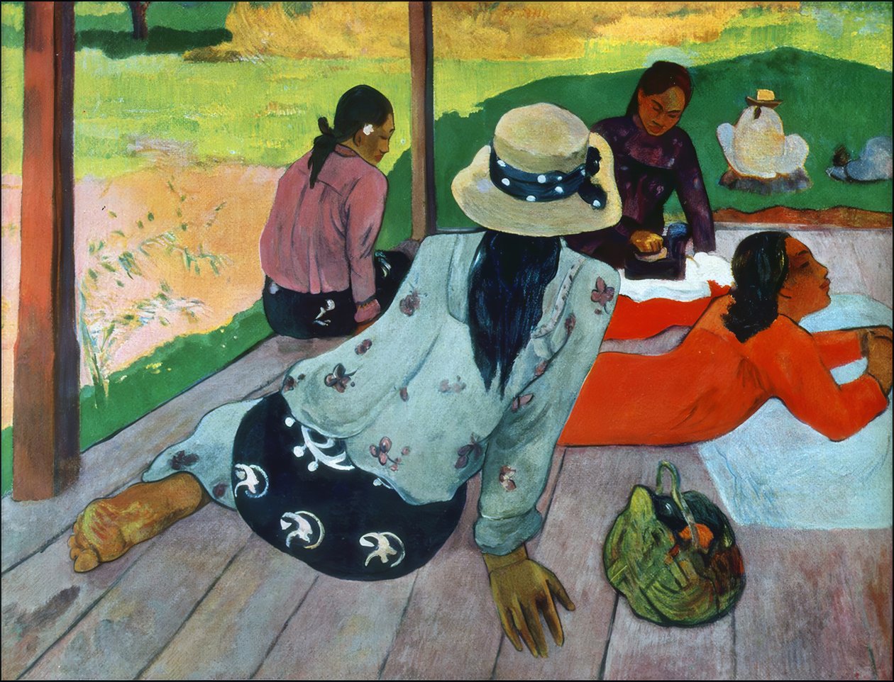 Tahiti: Siesta, Paul Gauguin (cca 1893) od Paul Gauguin
