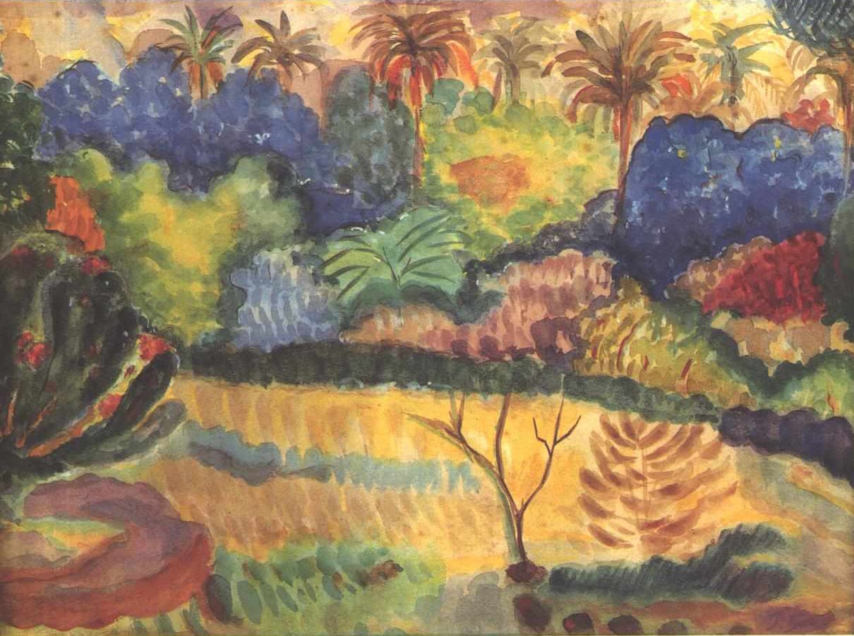 Tahitská krajina od Paul Gauguin