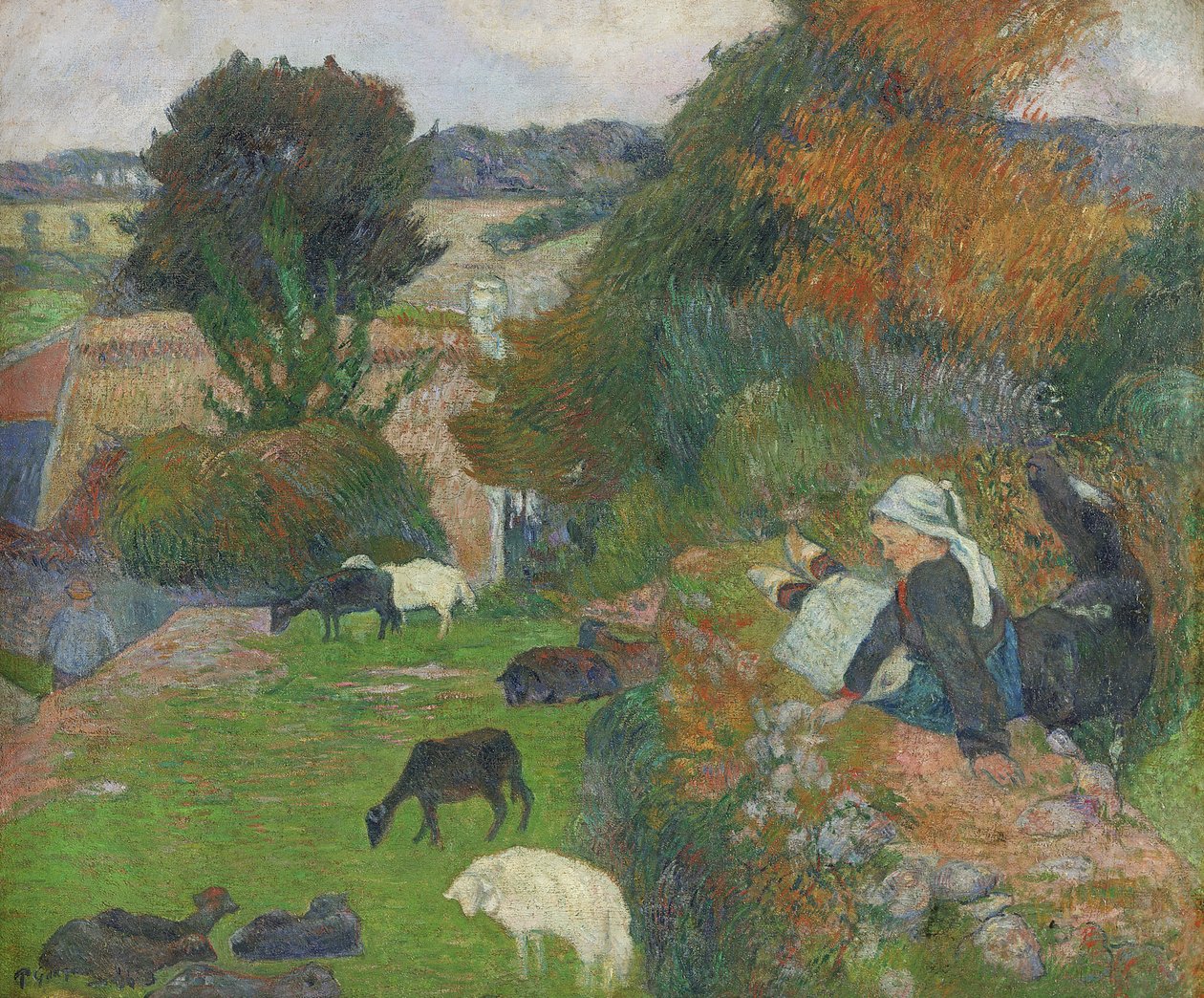Bretonská pastýřka, 1886 od Paul Gauguin