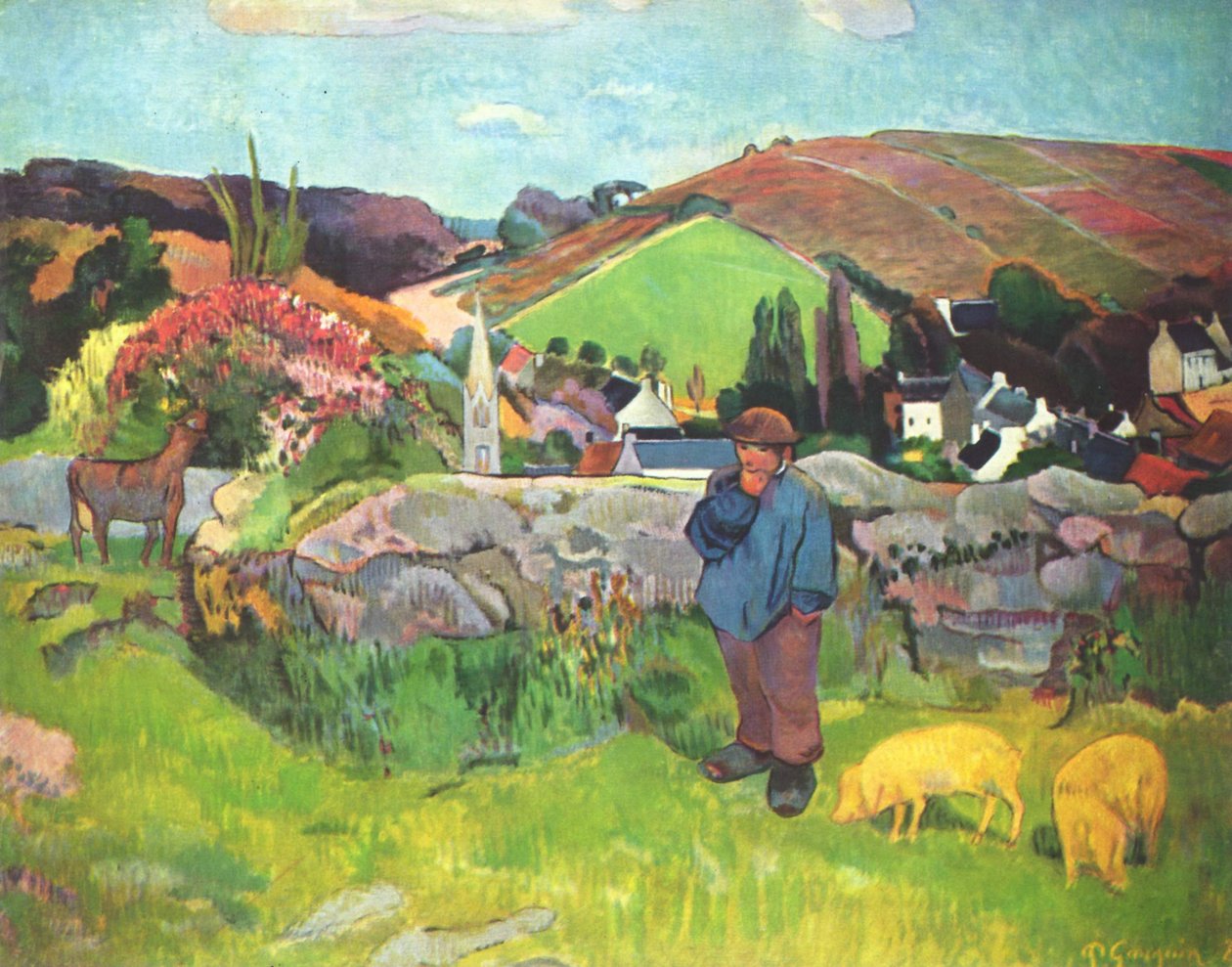 Swineherd od Paul Gauguin