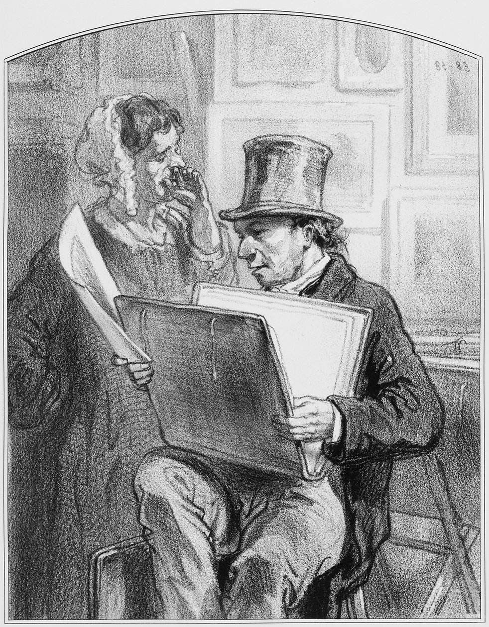 Avant la lettre, Plate 10 z Les Toquades, 1858 od Paul Gavarni
