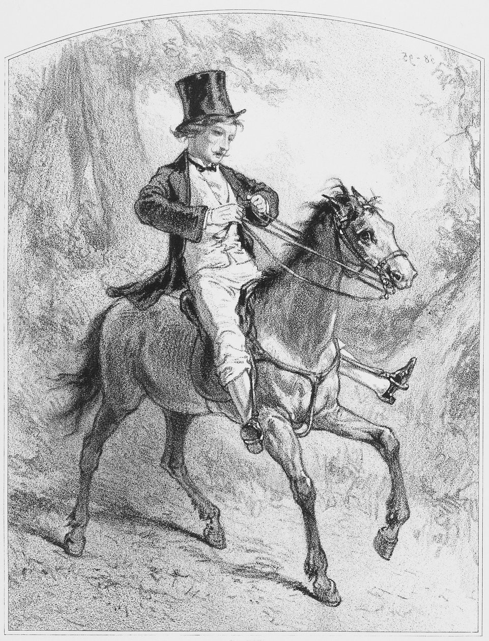 Le Locati, deska 18 z knihy Les Toquades, 1858 od Paul Gavarni