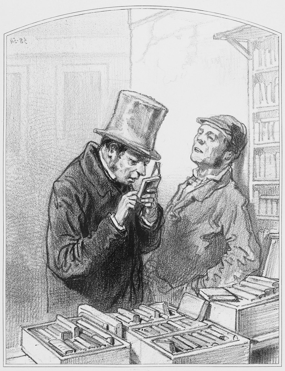 Vydání princeps, deska 8 z Les Toquades, 1858 od Paul Gavarni