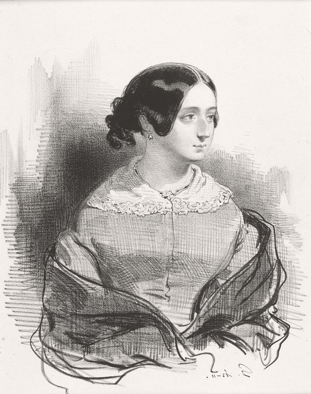 Paní Montignyová, 1842 od Paul Gavarni