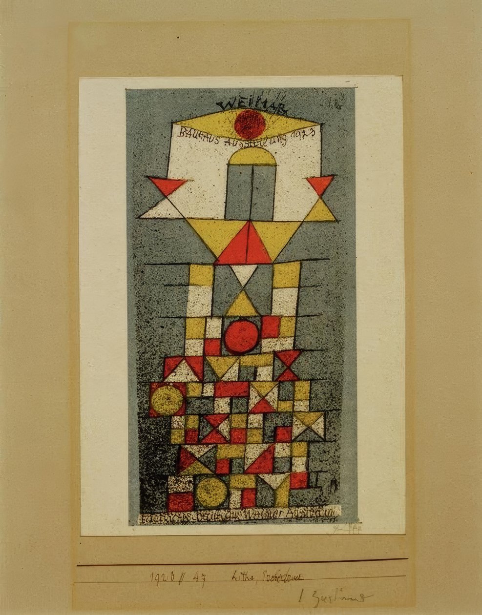 Zvýšená strana, výstava Weimar Bauhaus 1923, Bauhau od Paul Klee