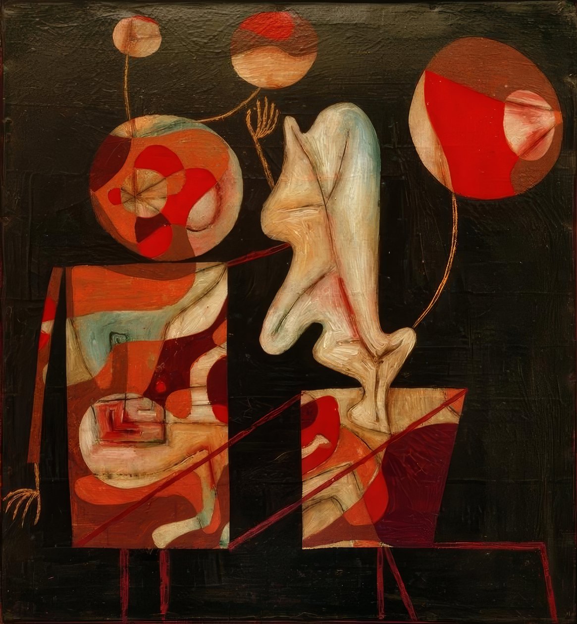 Marionety (barevné na černé) od Paul Klee