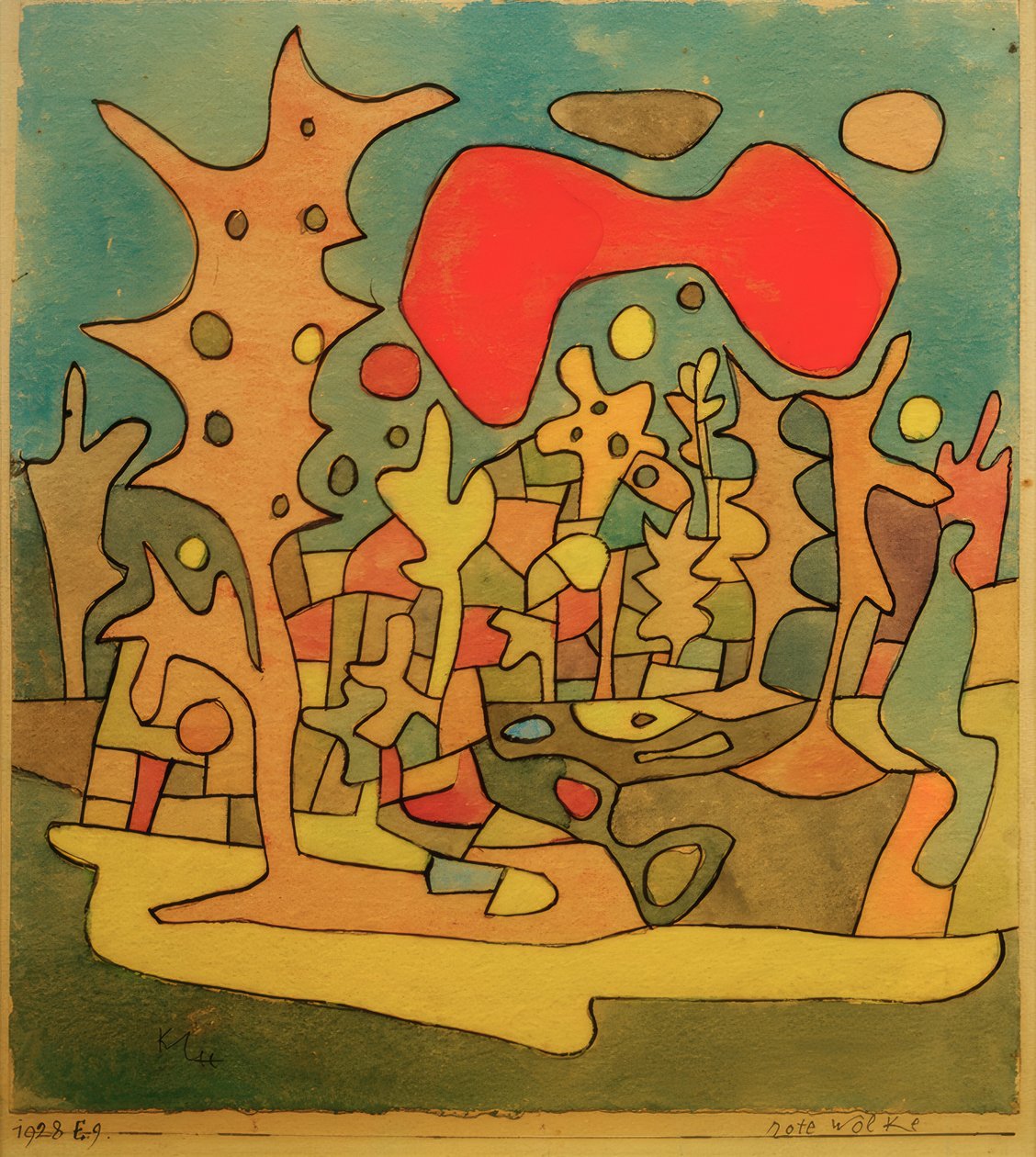 Červený mrak od Paul Klee