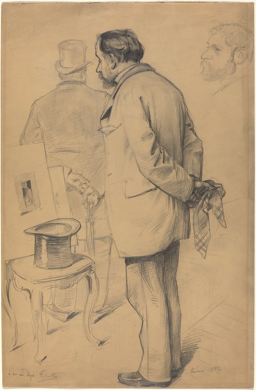 Edgar Degas, 1882 (grafit na kartonu) od Paul Mathey