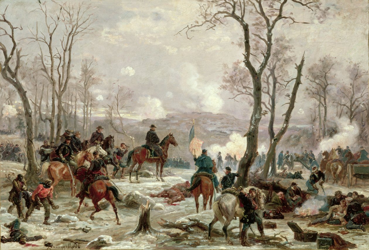 Generál Grant se dívá přes bitevní pole ve Fort Donelson, kolem roku 1863 od Paul Phillipoteaux