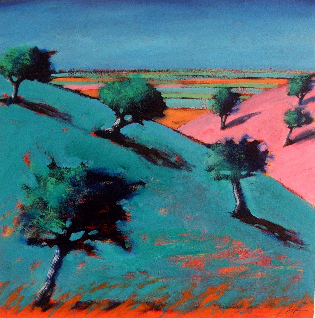 Valley (akryl na palubě) od Paul Powis
