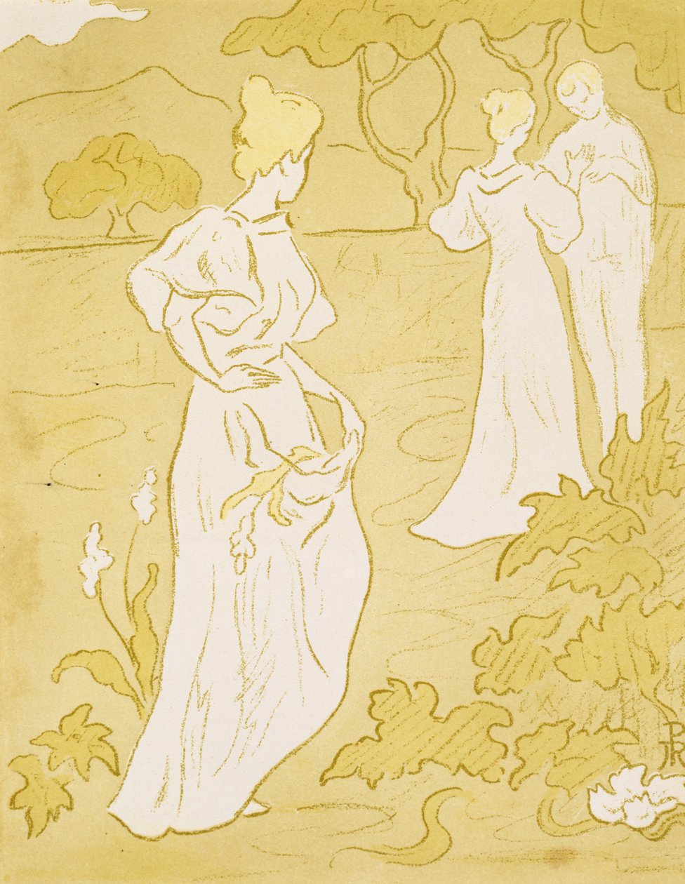 Tristesse (Smutek), 1896 (barevná litografie) od Paul Elie Ranson