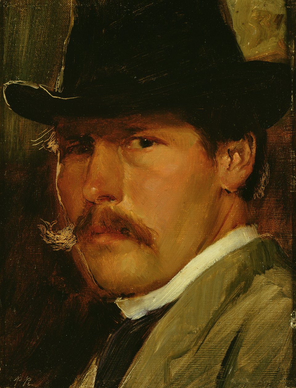 Autoportrét v klobouku, 1900 od Paul Raud