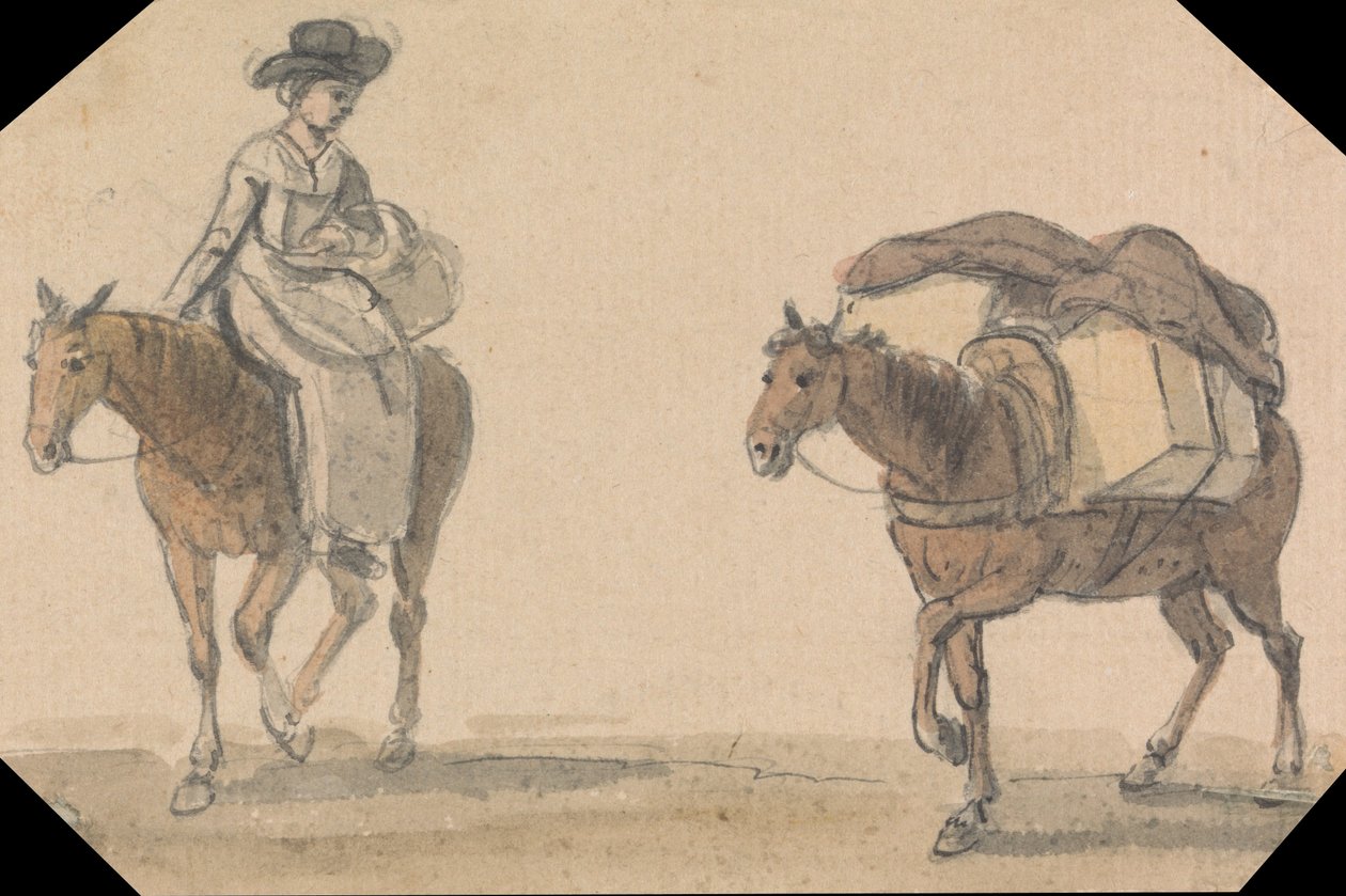 Dívka s Packhorse od Paul Sandby