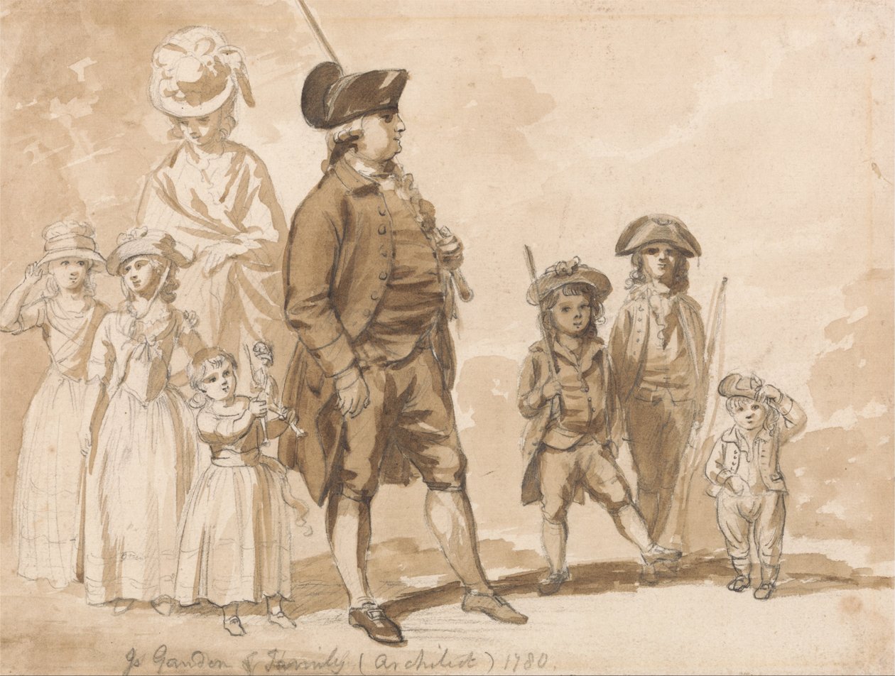 James Gandon a rodina od Paul Sandby