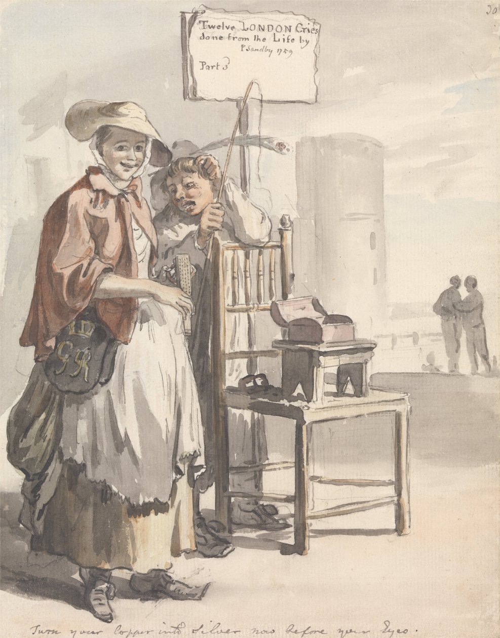 London Cries- Proměňte svou měď ve stříbro hned před očima (Design titulní stránky) od Paul Sandby