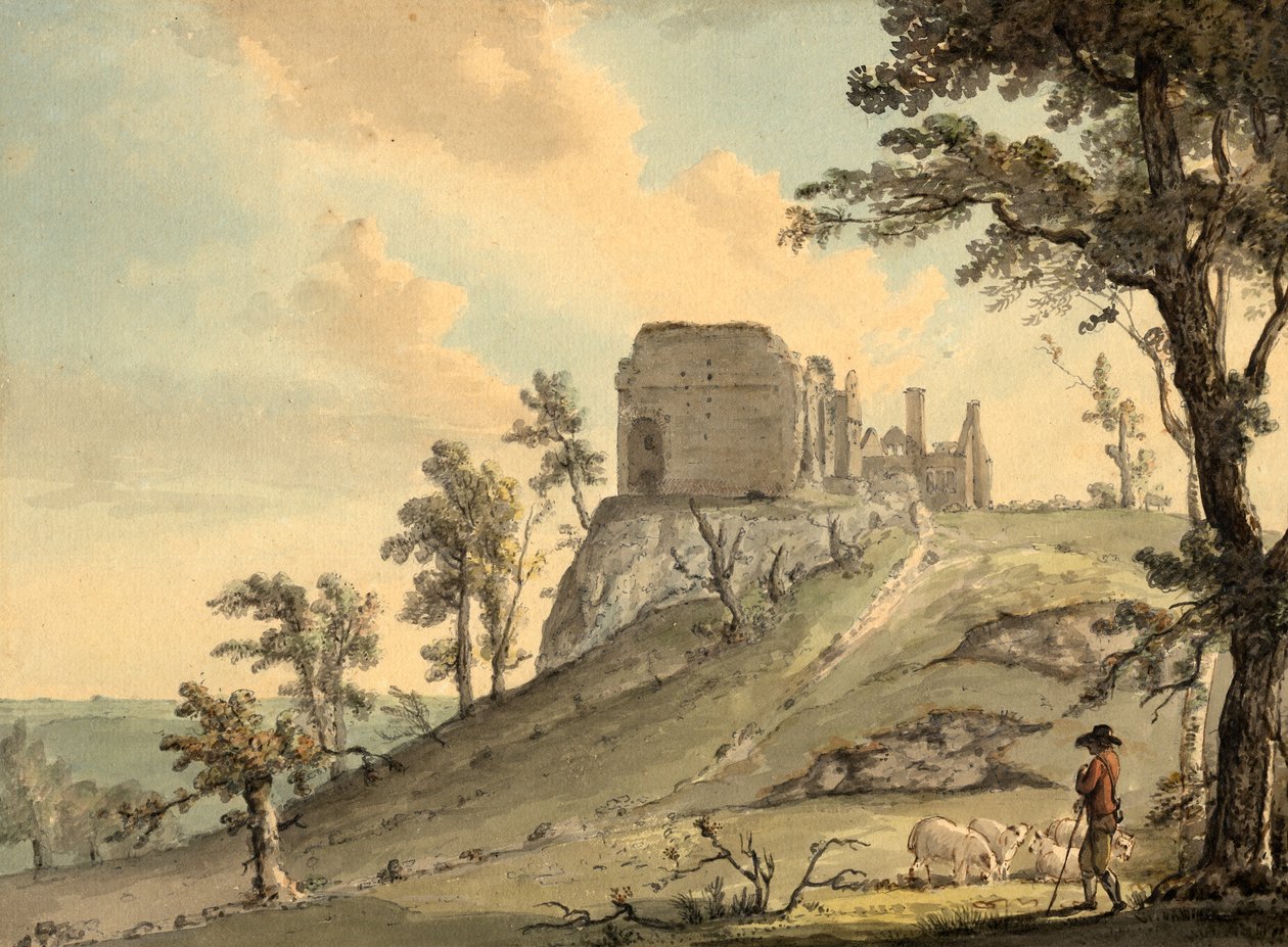 Penllyn Castle (tužka a akvarel na papíře (na kartě)) od Paul Sandby