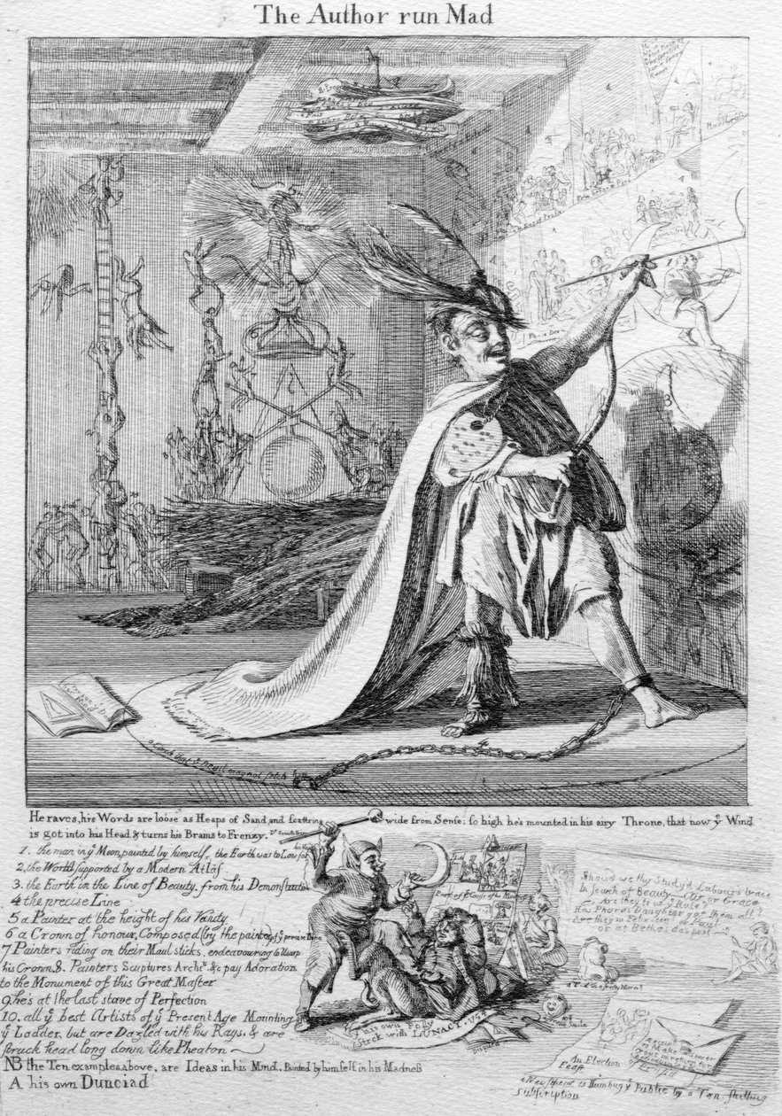 The Author Run Mad, 1755 od Paul Sandby