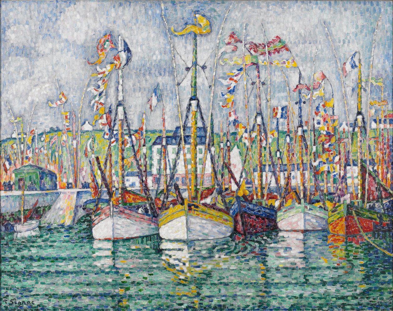 Požehnání flotily tuňáků v Groix, 1923 od Paul Signac