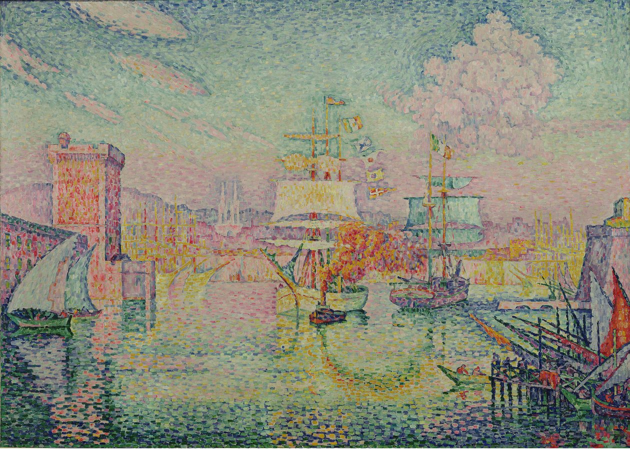 Vjezd do přístavu Marseille, 1918 od Paul Signac