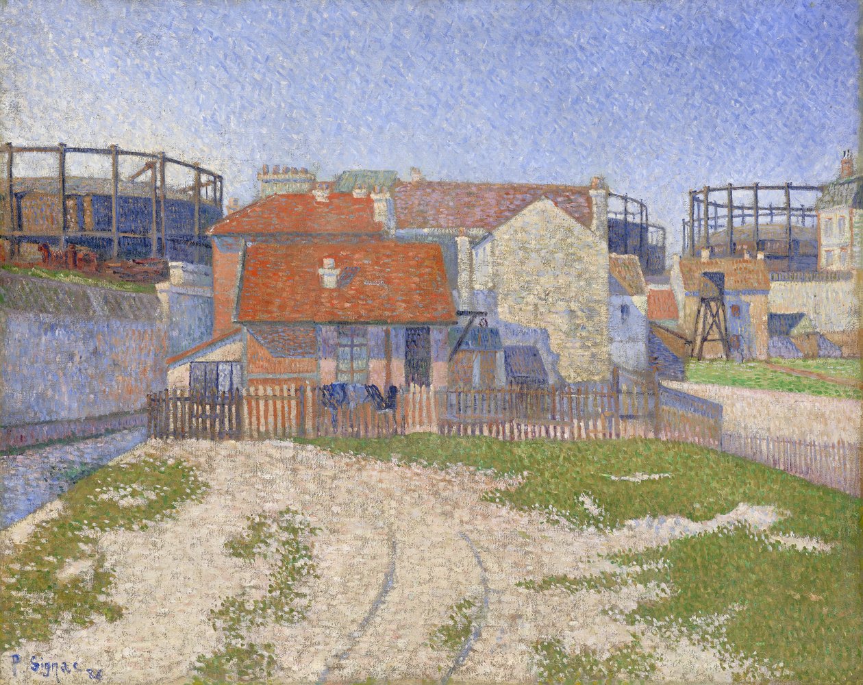 Gasometry ve společnosti Clichy od Paul Signac