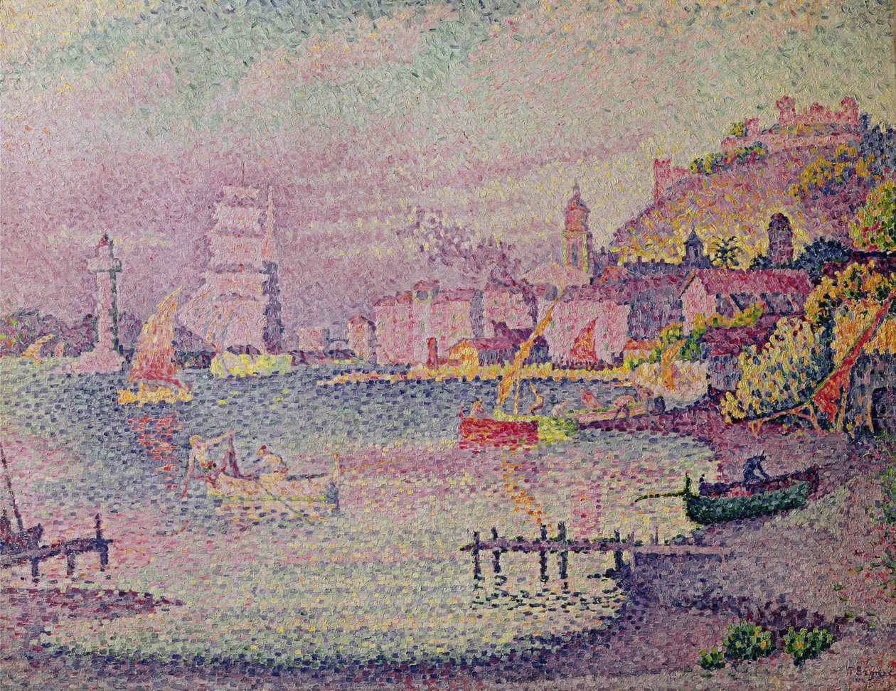 Odjezd z přístavu Saint-Tropez, 1902 od Paul Signac