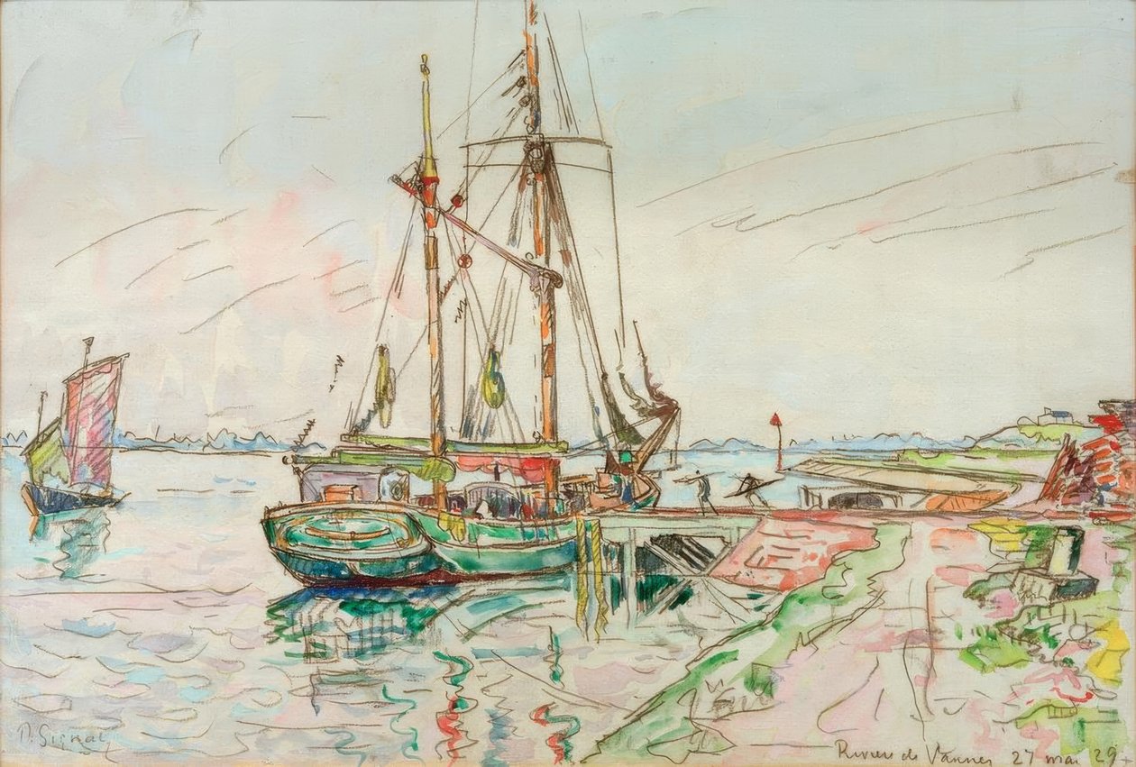 Řeka ve Vannes od Paul Signac