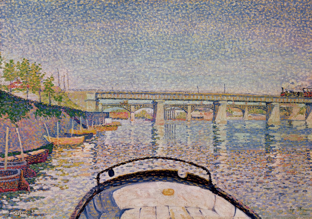 Most v Asnieres, 1888 od Paul Signac