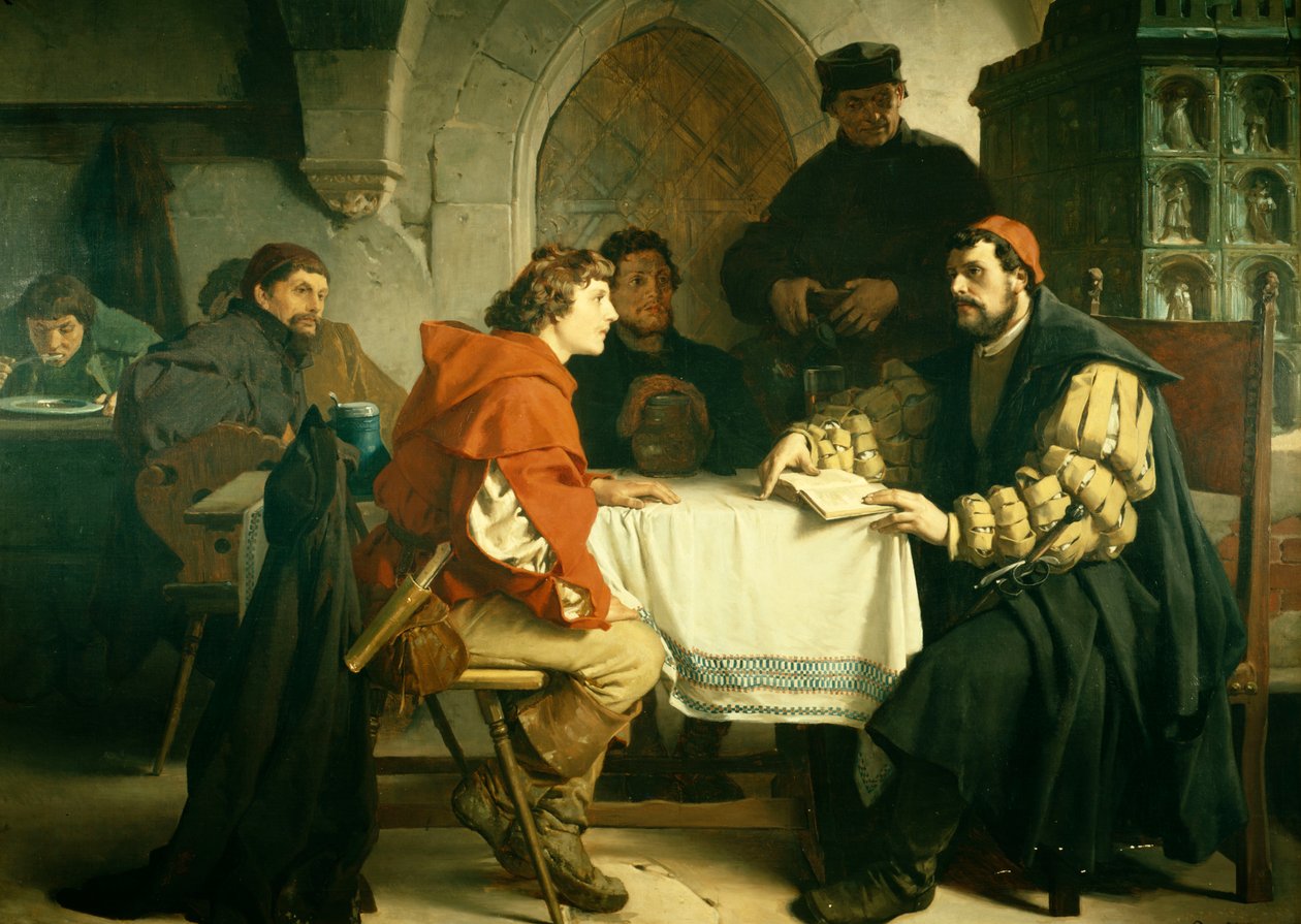 Luther na "Schwarzen Baeren" v Jeně, 1873 od Friedrich Paul Thumann