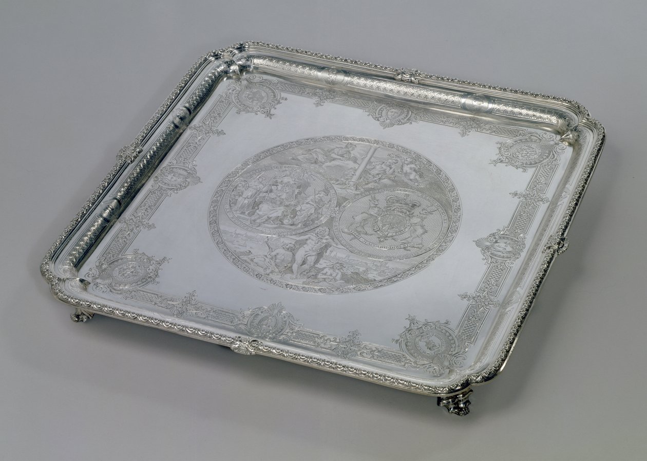 The Walpole Salver, 1728 (stříbrná) od Paul de Lamerie