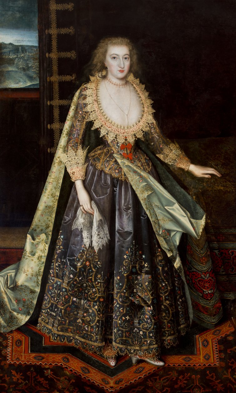 Dáma jménem Margaret Stuartová, hraběnka z Nottinghamu, kolem roku 1620 od Paul van attr.to Somer