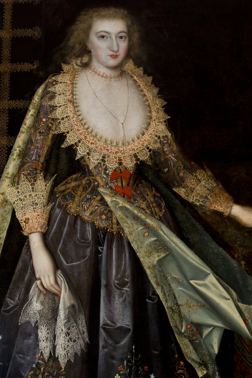 Dáma jménem Margaret Stuartová, hraběnka z Nottinghamu, kolem roku 1620 od Paul van attr.to Somer