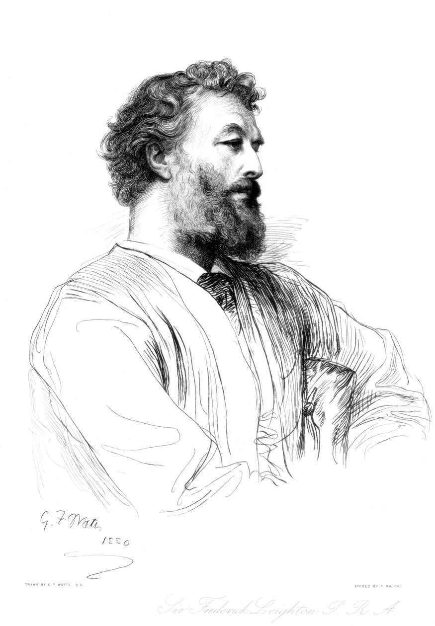Sir Frederic Leighton, britský umělec, c1880-1882. od Paul Adolphe Rajon