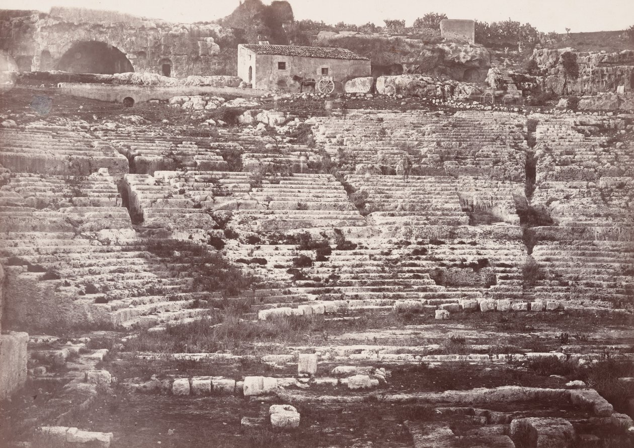Theatre de Syracuse (Syrakuský amfiteátr), 1865 (foto) od Paul Berthier