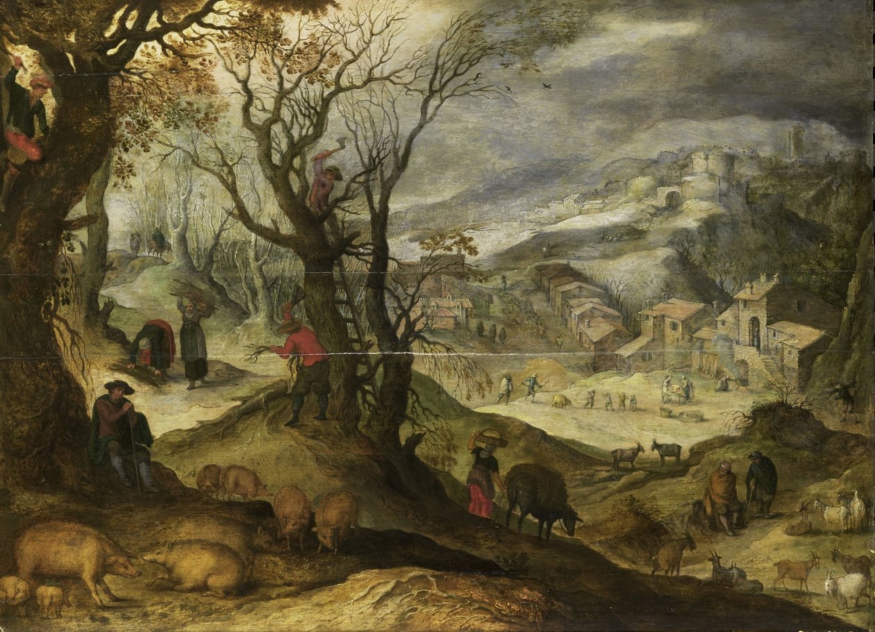 Zimní krajina od Paul Bril (copy after)