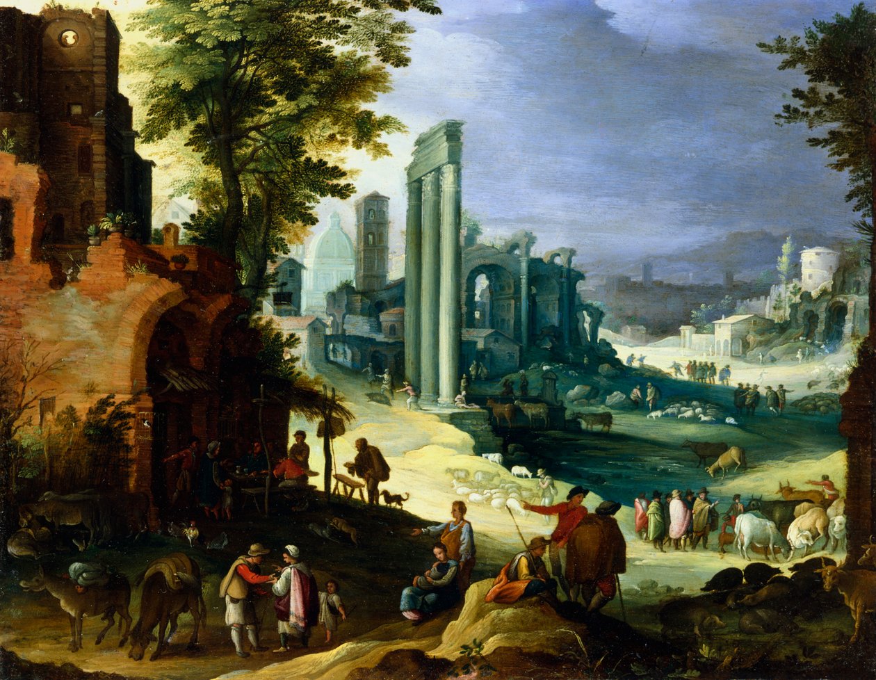 Pohled na Řím, c1574-1626 od Paul Bril