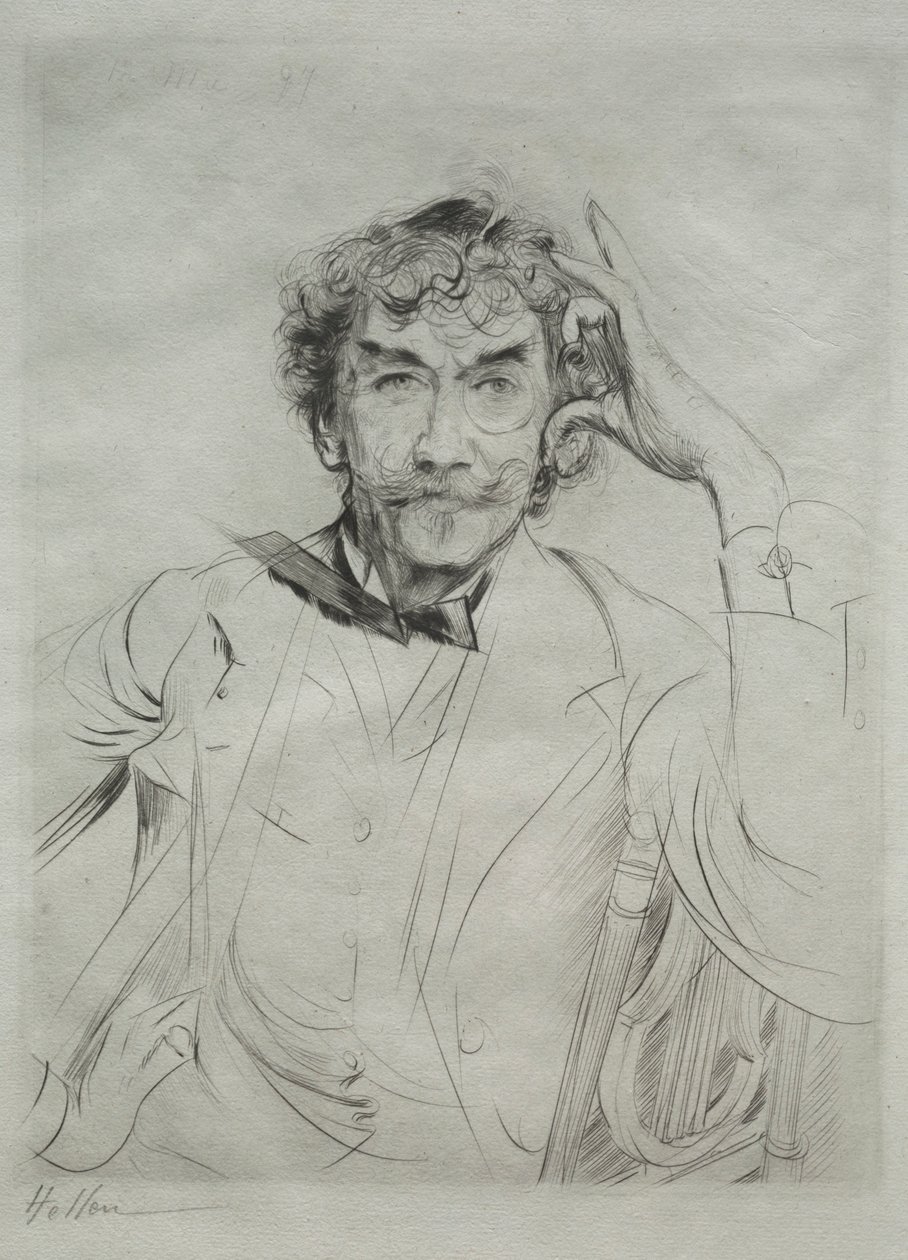 James MacNeill Whistler, 1897. od Paul Cesar Helleu