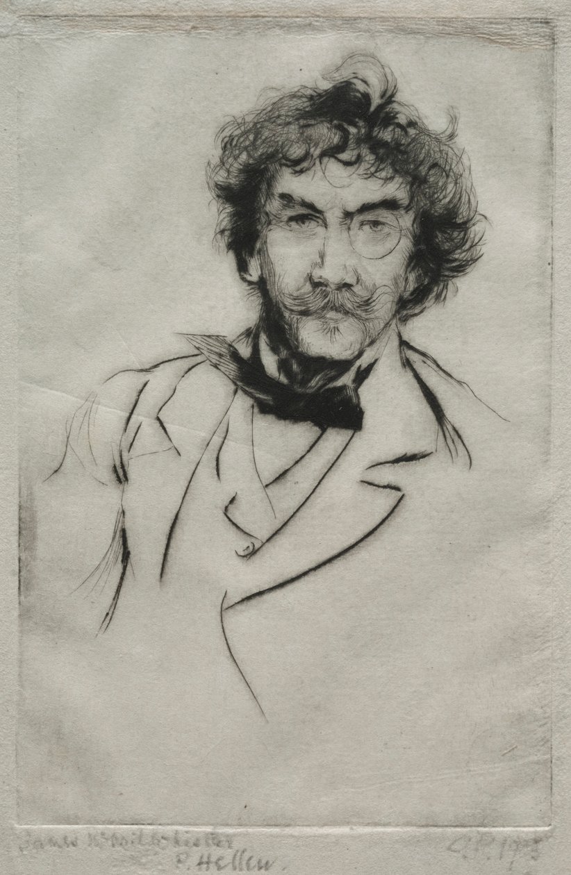 James MacNeill Whistler, 1903. od Paul Cesar Helleu