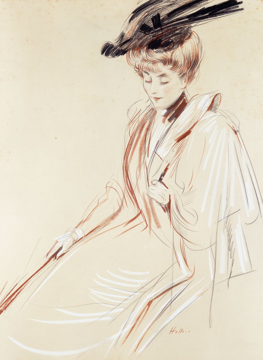 Portrét dámy, od Paul Cesar Helleu