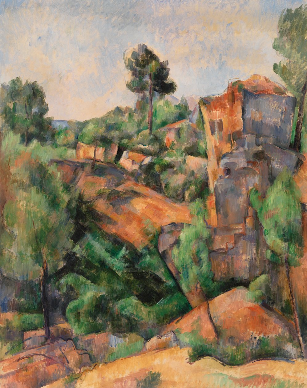 Lom Bibemus, kolem roku 1895 (olej na plátně) od Paul Cézanne