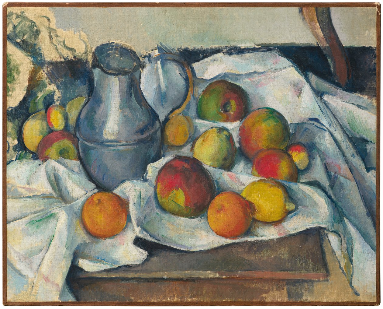 Rychlovarná konvice a ovoce od Paul Cézanne