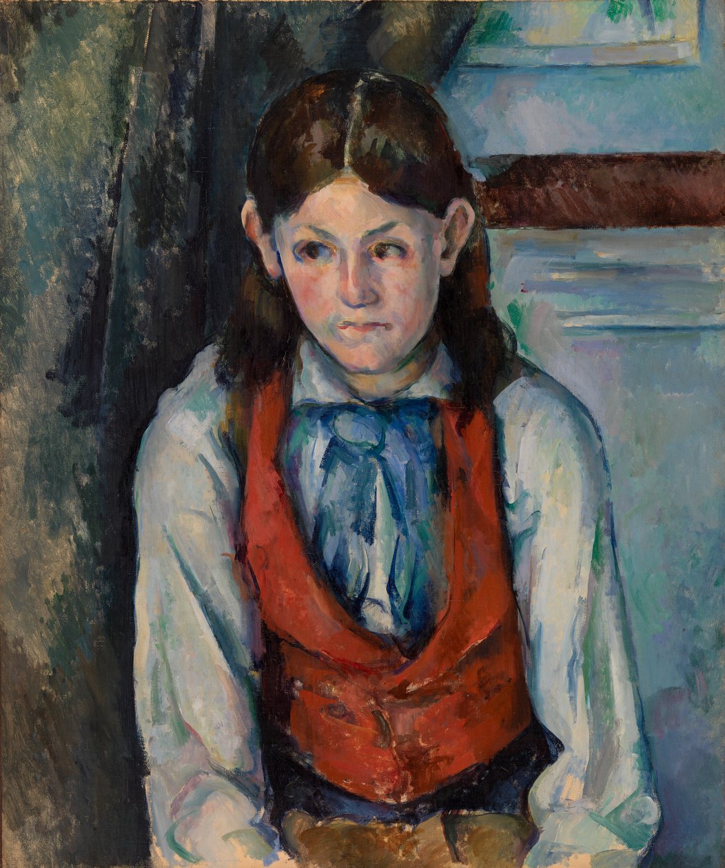 Chlapec v červené vestě od Paul Cézanne